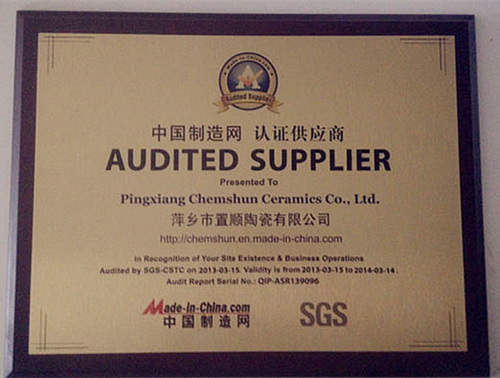 Chemshun SGS Audited Supplier Certificate